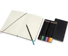 Moleskine Menkės rinkinys Menas. Sketching Kit sketchbook L + rinkinys akvarele