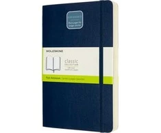 Moleskine MOLESKINE Classic L (13x21 cm) sklandžiai, minkštas nustatymas, safyro mėlyna, 400 puslapių, mėlyna
