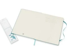 Moleskine MOLESKINE Classic XL (19x25 cm) linija, hardcover, rifas mėlyna, 192 puslapių, mėlyna