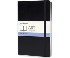 Užrašų knygutė Moleskine Sketchbooks 13x21cm, baltais lapais, kietu viršeliu, juodos spalvos