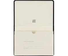 Vizitinių kortelių dėklas Moleskine Pro Portfolio, juodos spalvos