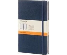 Užrašų knygutė Moleskine Classic 13x21cm, linijomis, kietu viršeliu,tamsiai mėlynos spalvos