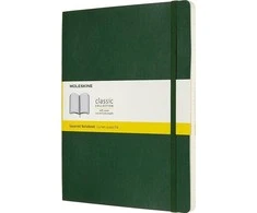 Moleskine Pastabos 19x25 mirtle tinklelio žalia