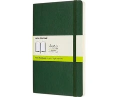 Moleskine 19x25 pastabos linijos mirta žalia