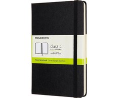 Moleskine Medium Plain užrašų knygelė, juoda