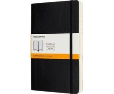 Užrašų knygelė Moleskine, 13x21cm,linijomis, minkštu viršeliu, juodos spalvos