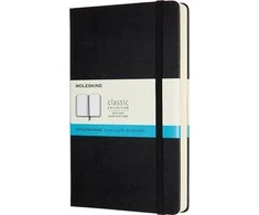 Užrašų knygelė Moleskine, 13x21cm, taškuotais lapais, kietu viršeliu, juodos spalvos