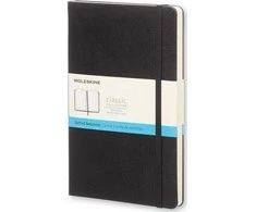 Užrašų knygutė Moleskine 13x21cm, taškuotais lapais, kietu viršeliu, juodos spalvos