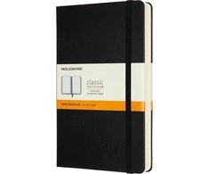 Moleskine Pastabos Classic 13x21 dvi eilutės juodos