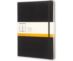 Užrašų knygutė Moleskine Classic 19x25cm, linijomis, kietu viršeliu, juodos spalvos