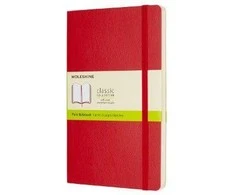 Moleskine srl Užrašų knygutė Moleskine Classic 13x21cm, baltais lapais, minkštu viršeliu, raudonos spalvos
