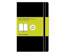 Užrašų knygutė Moleskine Classic 13x21cm, baltais lapais, minkštu viršeliu, juodos spalvos
