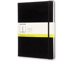 Moleskine srl Užrašų knygutė Moleskine Classic 19x25cm, baltais lapais, kietu viršeliu, juodos spalvos