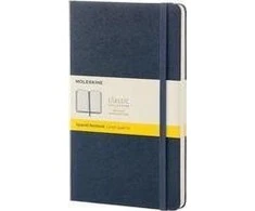 Moleskine srl Užrašų knygutė Moleskine Classic 13x21cm, langeliais, kietu viršeliu, mėlynos spalvos