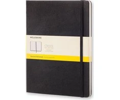 Užrašų knygutė Moleskine Classic 19x25cm, langeliais, kietu viršeliu, juodos spalvos