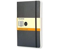 Užrašų knygutė Moleskine Classic 13x21cm, linijomis, minkštu viršeliu, juodos spalvos