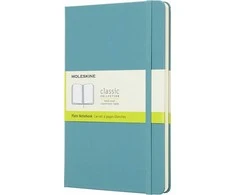 Moleskine MOLESKINE Classic L (13x21 cm), sklandžiai, hardcover, rifas mėlyna, 240 puslapių, mėlyna