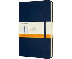 Moleskine MOLESKINE Classic L (13x21 cm) linija, hardcover, safyro mėlyna, 400 puslapių, mėlyna