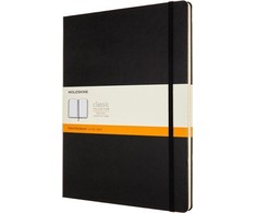 Moleskine MOLESKINE Classic XXL (21.6x27,9 cm) linija, hardcover, 192 puslapių, juoda