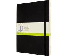 Moleskine MOLESKINE Classic XXL (21.6x27,9 cm) sklandžiai, minkštas nustatymas, 192 puslapių, juoda