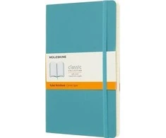 Užrašų knygutė Moleskine Classic 13x21cm, linijomis, minkštu viršeliu, mėlynos spalvos
