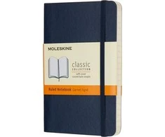 Užrašų knygutė Moleskine Classic 9x14cm, linijomis, minkštu viršeliu, mėlynos spalvos