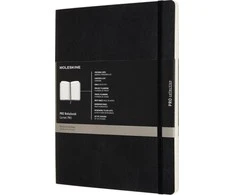 Moleskine MOLESKIE PASTABOS PROFESIONAL XL (19x25 cm), minkštas rėmelis, 192 puslapių, juoda