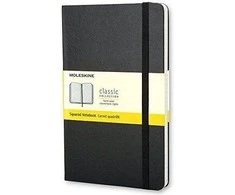 Užrašų knygutė Moleskine Classic 9x14cm, langeliais, kietu viršeliu, juodos spalvos