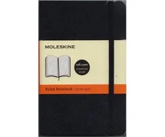 *Užrašų knygutė Moleskine Classic 9x14cm, linijomis, minkštu viršeliu, juodos spalvos