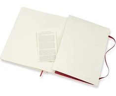 Moleskine Srl Užrašų knygutė Moleskine Classic 19x25cm, linijomis, minkštu viršeliu, raudonos spalvos