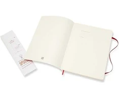 Moleskine srl Užrašų knygutė Moleskine Classic 19x25cm, linijomis, minkštu viršeliu, raudonos spalvos
