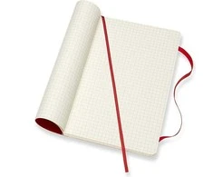 Užrašų knygutė Moleskine Classic 13x21cm, langeliais, minkštu viršeliu, raudonos spalvos