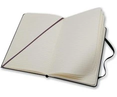 Užrašų knygutė Moleskine Classic 13x21cm, linijomis, kietu viršeliu, juodos spalvos