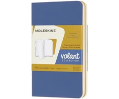 Moleskine 2 sąsiuvinių rinkinys MOLESKINE Volant, XS, 6,5x10,5 cm, lygus, 56 puslapiai, mėlyna/gintarinė geltona