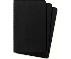 Užrašų knygutė Moleskine Cahier 13x21cm, baltais lapais, minkštu viršeliu, juodos spalvos