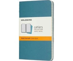 Moleskine 3 Cahier sąsiuvinių rinkinys, 9x14 mėlynos linijos