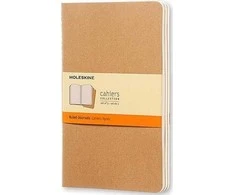 *Užrašų knygutė Moleskine Cahier 13x21cm, linijomis, minkštu viršeliu, rudos spalvos