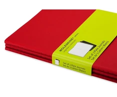 Moleskine 3 sąsiuvinių rinkinys MOLESKINE Cahier Journals, L, 13x21cm, lygus, 80 psl., spanguolių raudonumo