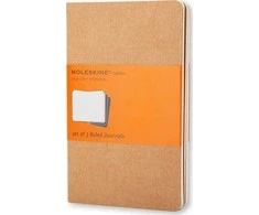 Moleskine rinkinys 3 MOLESKINE Cahier žurnalai P (9x14cm), linijų, 64 puslapių, smėlio