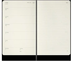 Moleskine savaitinis kalendorius Smart 2027, 12M, L, 13x21cm, kietas viršelis, juodas (MS-9279349)