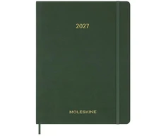 Moleskine savaitinis vertikalus kalendorius 2027, 13M, XXL, 23,5x38cm, minkšti viršeliai, myrtle žalias (MS-9278854)