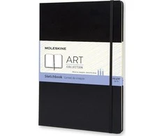 Užrašų knygutė Moleskine Sketchbooks A4, baltais lapais, kietu viršeliu, juodos spalvos