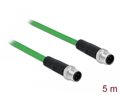 Molex PN DELOCK Netzwerkkabel M12 4 Pin D-kodiert ST zu ST TPU 5 m