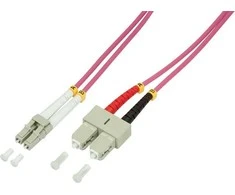 Molex Pn „LogiLink OM4 LC-SC“ šviesolaidinis kabelis, 10,0 m, violetinis