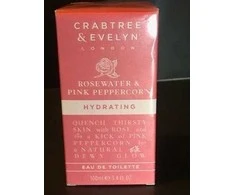 Crabtree &amp; Evelyn Rosewater &amp; Rožinė Peppercorn EDT tualetinis vanduo moterims, 100 ml