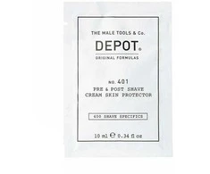 Depot, 400 Shave Specifications No. 401, raminamieji kremai prieš ir po skutimosi, 10 ml