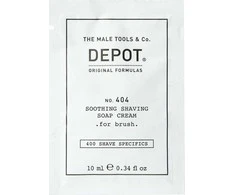 „Depot 400 Shave Specifications No. 404“ raminamasis skutimosi muilas su alantoinu „Kreminis“, 10 ml