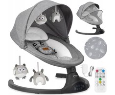 MoMi KENANI tamsus elektrinis rokeris - bounceris su bluetooth melodijomis ir nuotolinio valdymo pulteliu