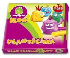Mona Neoninis plastilinas vaikams, 6 spalvos, lengvai formuojamas, nelimpa ir daugkartinis naudojimas
