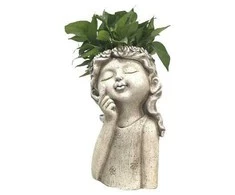 Mondex DECORATIVE POT GIRL 22.5X26X41CM